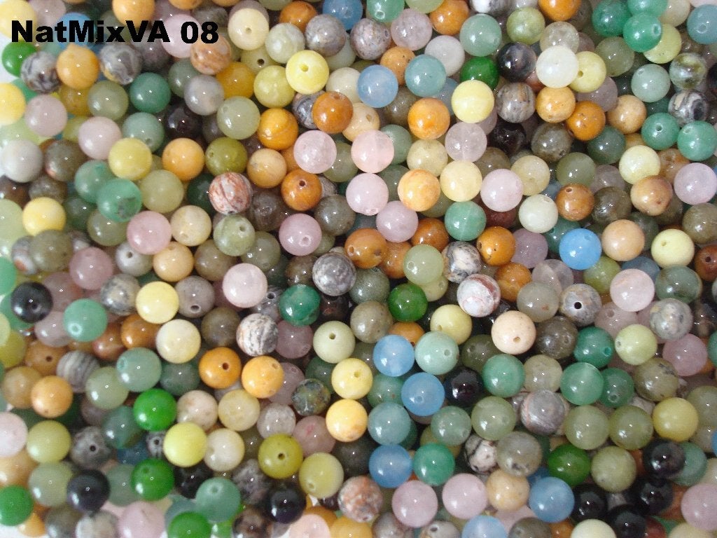 Vanaf €3,95 Voordeelpakket halfedelsteen 8 mm. NatMixVA08, Info.adorabeads@gmail.com, Want 18 Hoogvliet, Verzenden, Nieuw