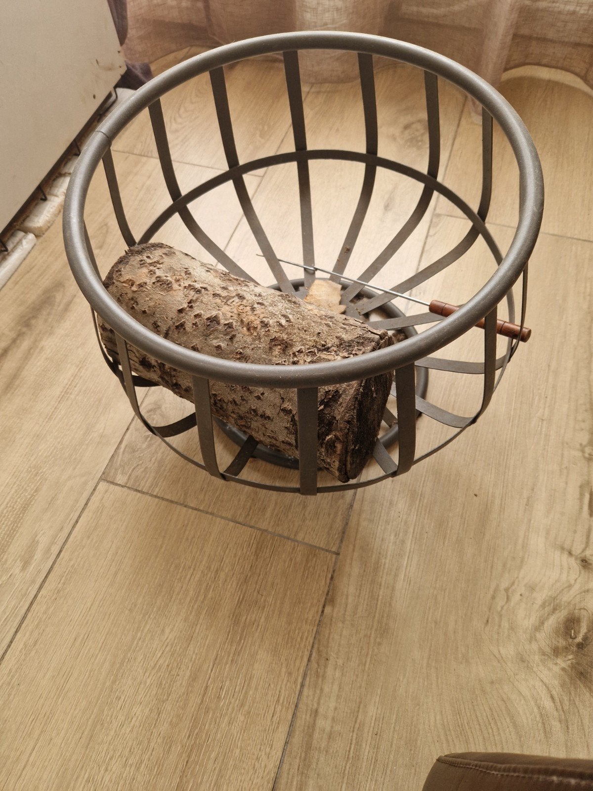 Te koop mand voor hout in te doen, Ophalen, Vrijstaande haard, Houthaard
