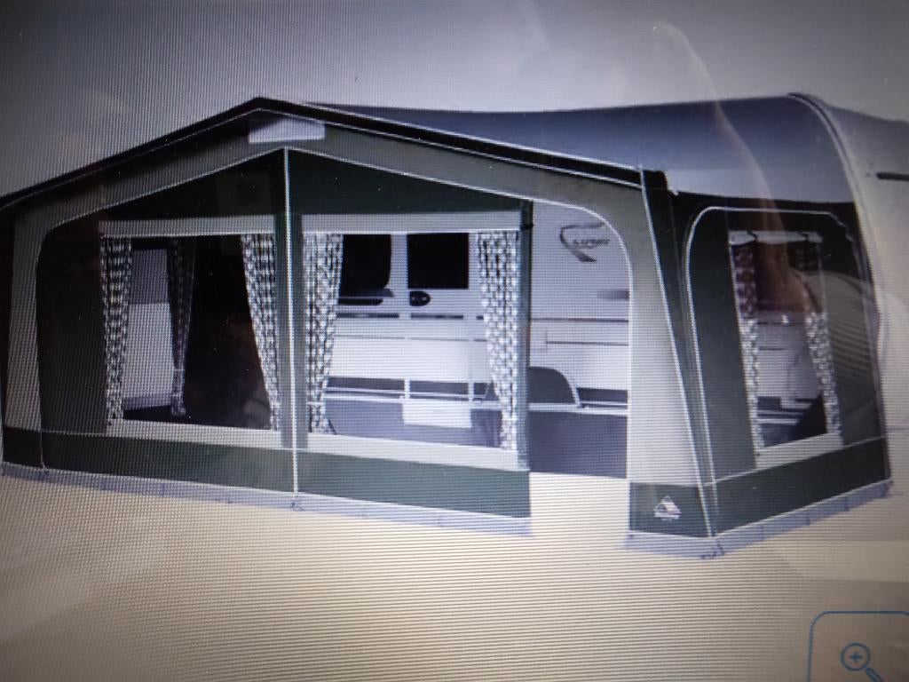 VOORTENT MÉT UITBOUW CARAVAN 3,80/3,95, Ophalen, Gebruikt