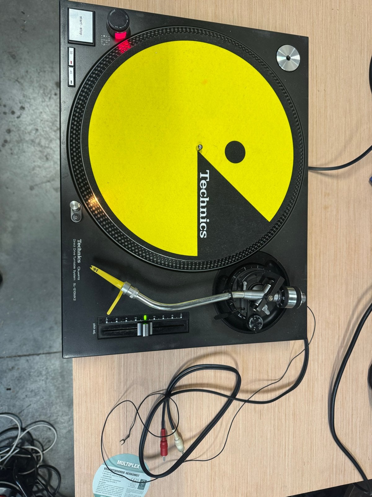 2x Technics SL1210MK2 met flightcase & Ortofon naalden, Ophalen, Gebruikt, ., Pitch-regelaar