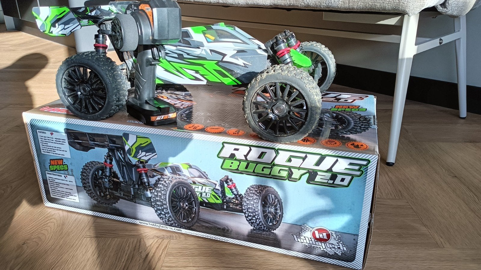 HobbyTech Rogue Buggy 2.0 RC Auto - Zo goed als nieuw, Auto offroad, Zo goed als nieuw, RTR (Ready to Run), Schaal 1:8