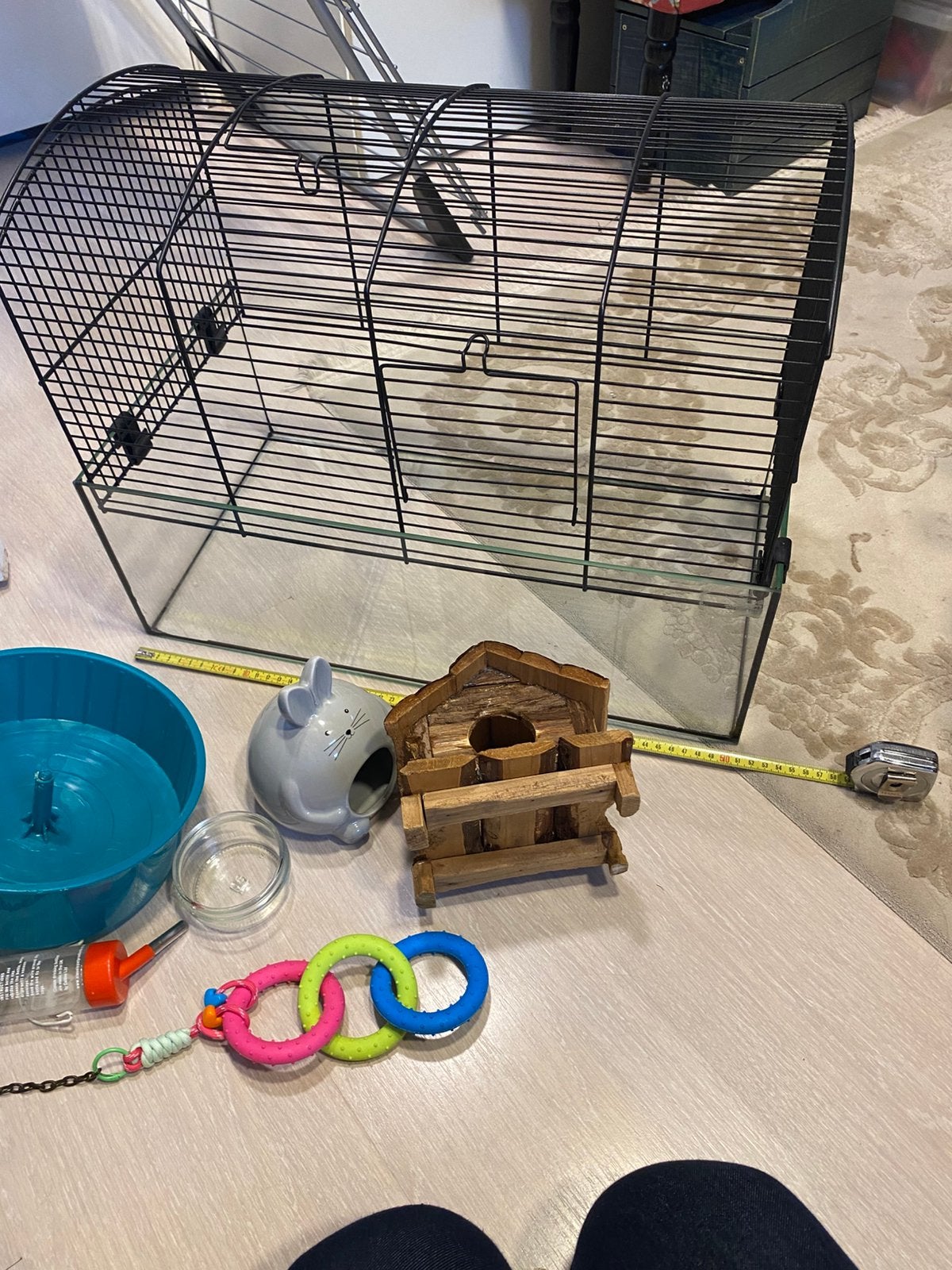 Kooi/bak voor dwerg hamster gebruikt zie foto’s, Dieren en Toebehoren, Kooi, Gebruikt, Minder dan 75 cm, Hamster