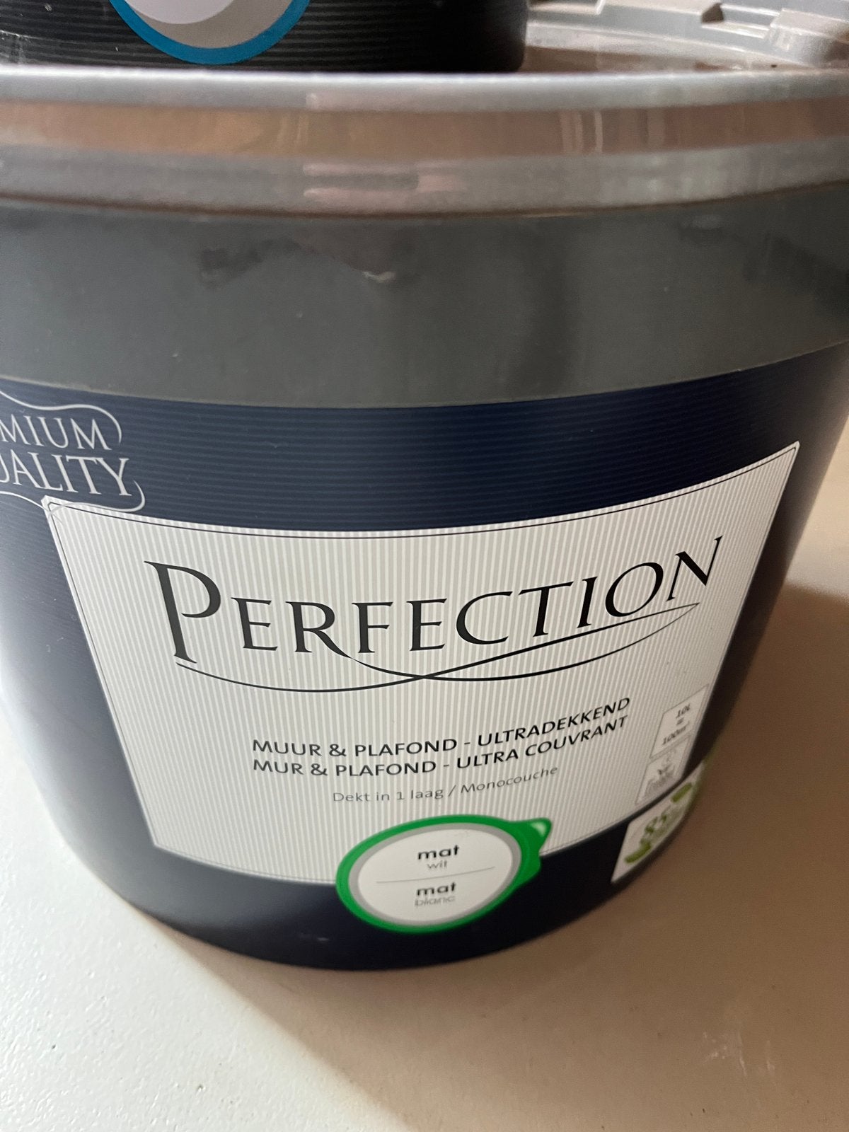 Nieuwe pot perfection muurverf mat wit 10 L, Ophalen, Wit, Nieuw, Verf