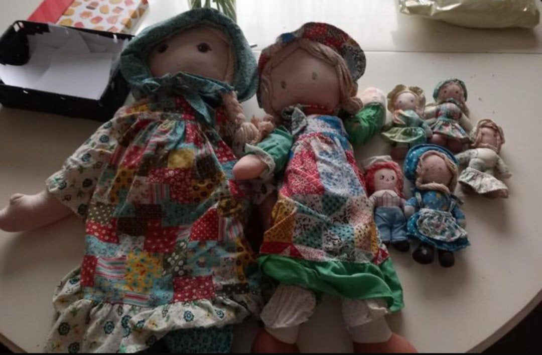 Set van handgemaakte lappenpoppen, Ophalen, Gebruikt, Overige typen