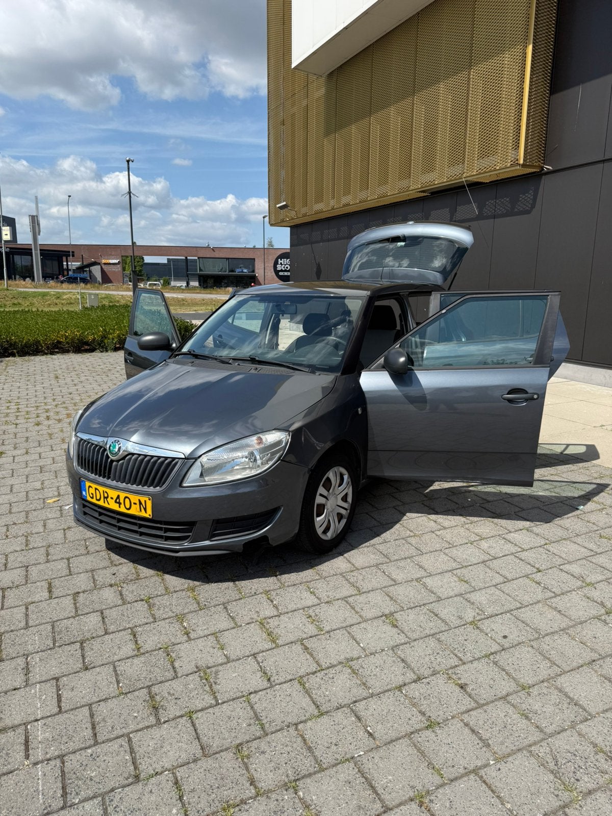 Skoda Fabia 1.2 44KW 2012 Grijs, Auto's, Voorwielaandrijving, 540 kg, 995 kg, 1198 cc