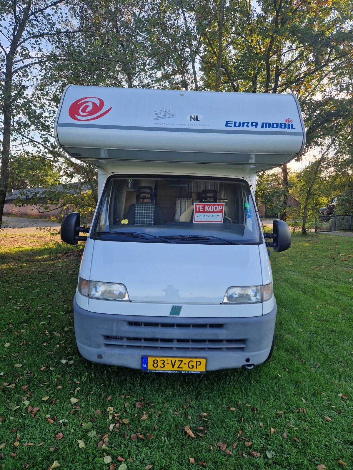 Fiat Ducato camper Euramobil 585 2.8 DS Sport 1999, Raamblindering, Luifel, Treinzit, Tot en met 3