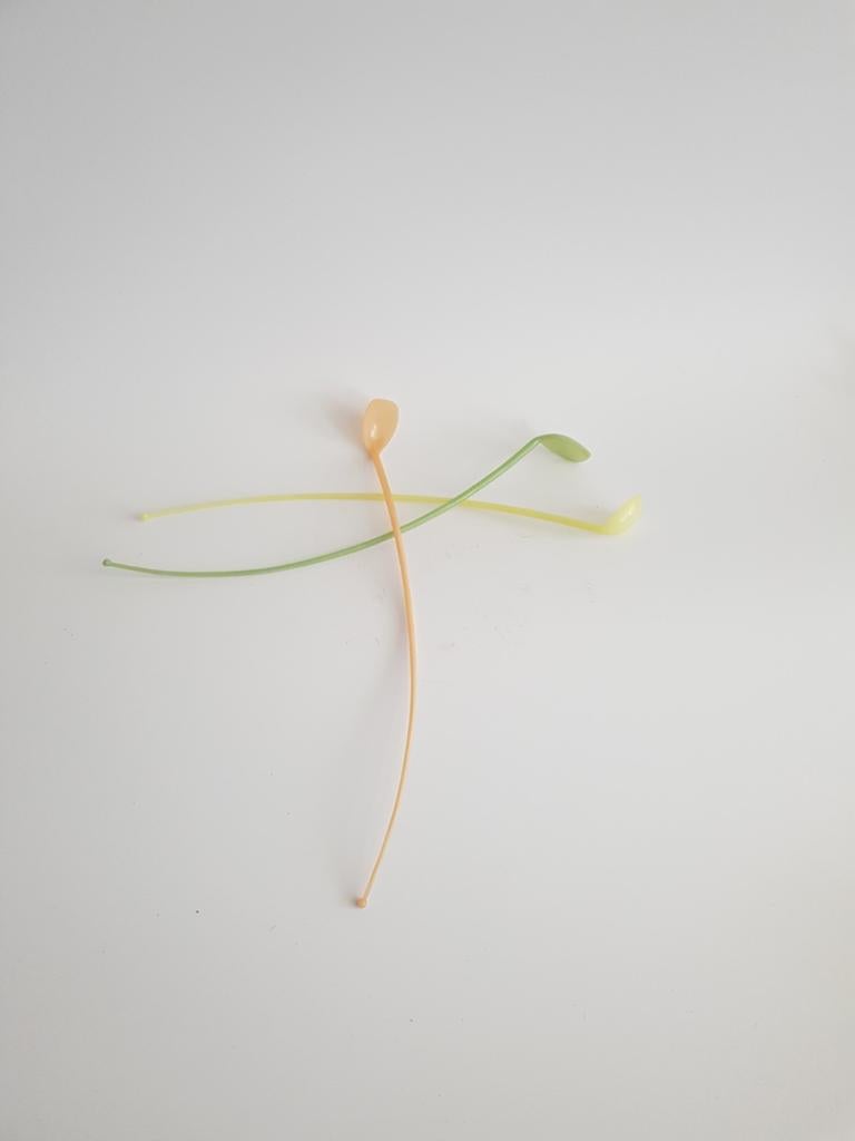 Kunststof bestek vorkjes 2 maten van tupperware, Ophalen of Verzenden, Kunststof