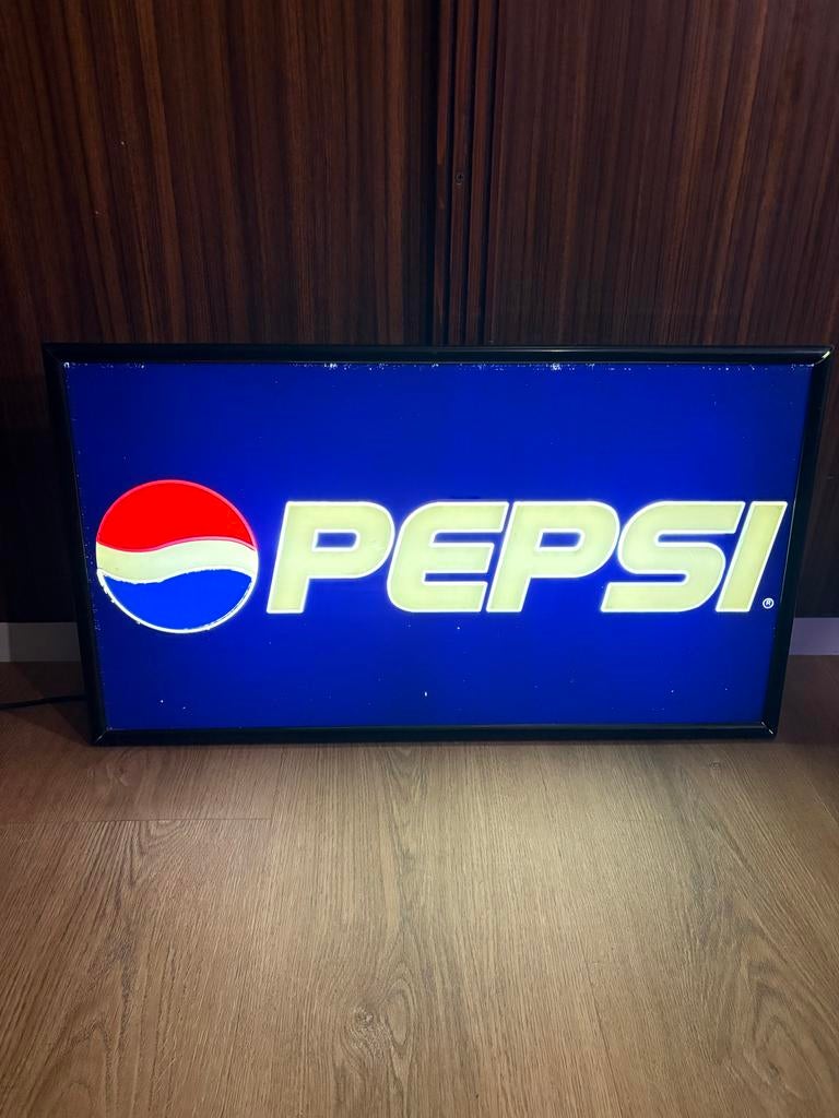 Vintage Pepsi Lichtreclame - Perfect voor verzamelaars, Verzamelen, Merken en Reclamevoorwerpen, Ophalen of Verzenden, Gebruikt