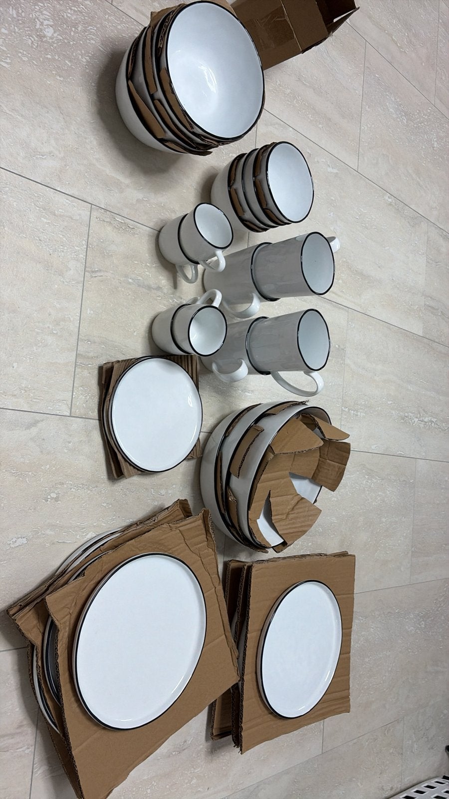 Uitzet servies, Doe-het-zelf en Verbouw, Ophalen of Verzenden, Zo goed als nieuw, Wit