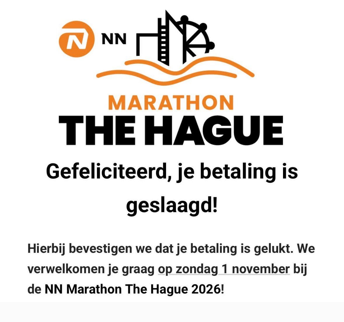 Startnummer marathon Den Haag, Tickets en Kaartjes, Eén persoon