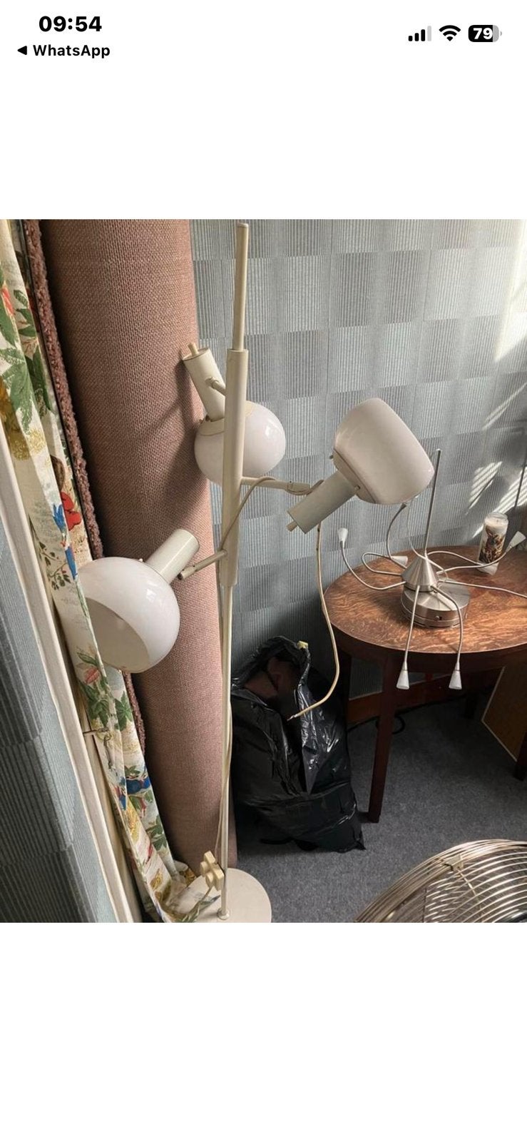 Vintage Vloerlamp 3 bollen, Ophalen, Zo goed als nieuw, 150 tot 200 cm