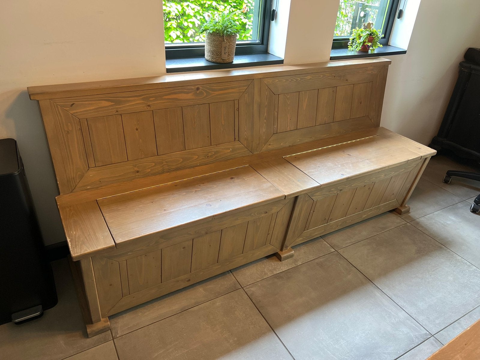 Klepbank vuren maatwerk eettafel bank, Ophalen, Gebruikt, Minder dan 75 cm, 150 tot 200 cm