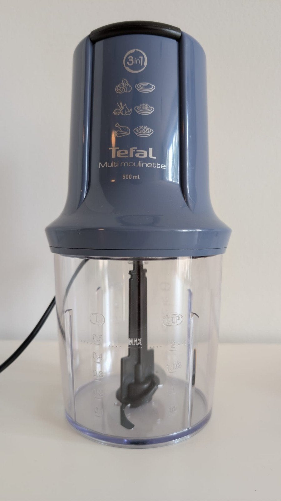 Tefal Multi Moulinette 3-in-1 hakmolen 400W, Minder dan 1 liter, Ophalen, Zo goed als nieuw, 1 snelheid