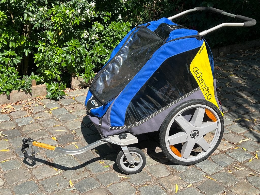 Fietskar thule chariot ,GEEN AI FOTOGRAFIE, Ophalen, Opvouwbaar, 20 tot 40 kg, Zo goed als nieuw