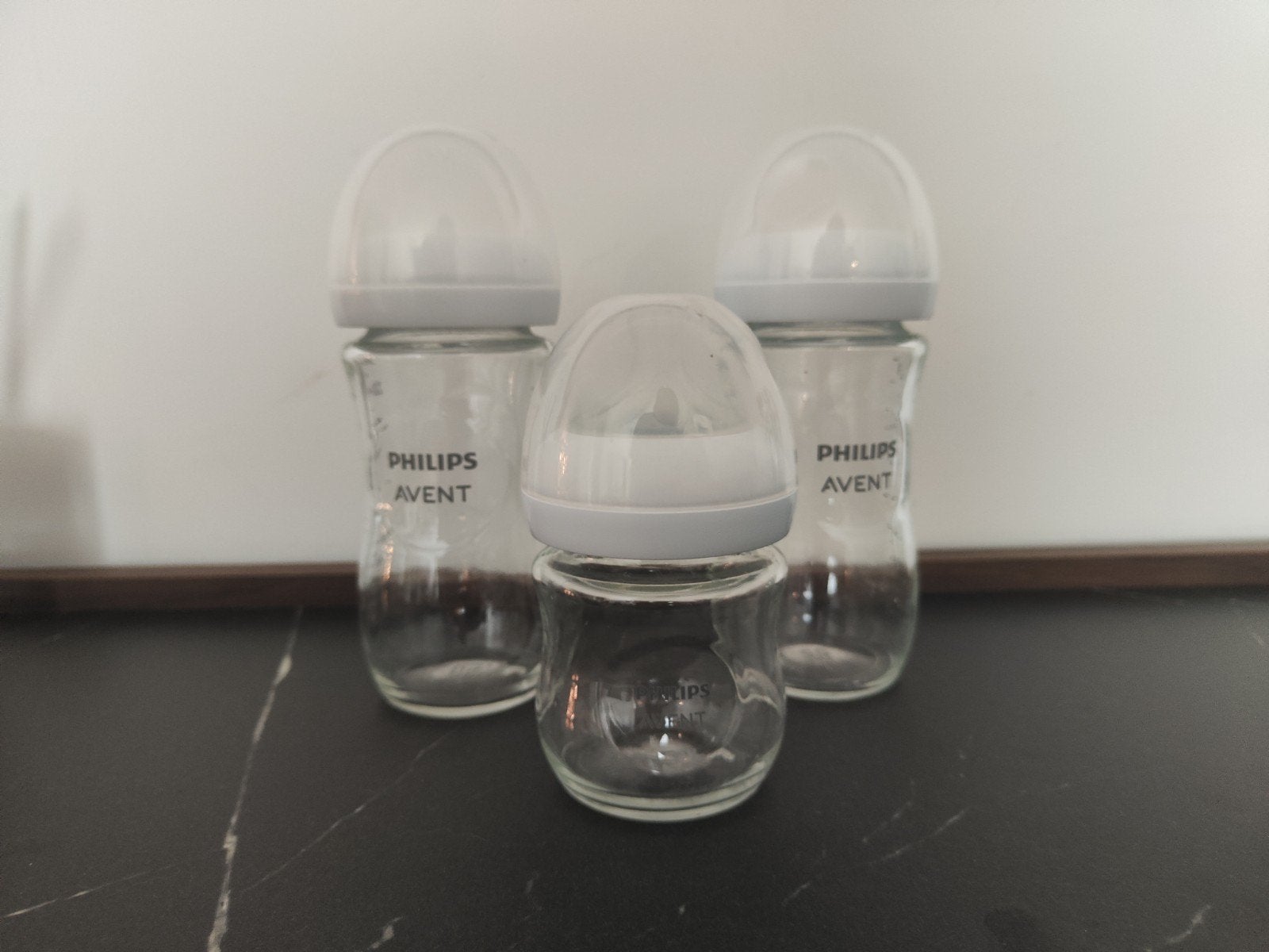 Philips Avent glazen babyflessen, Kinderen en Baby's, Babyvoeding en Toebehoren, Ophalen of Verzenden, Zo goed als nieuw, Babyfles