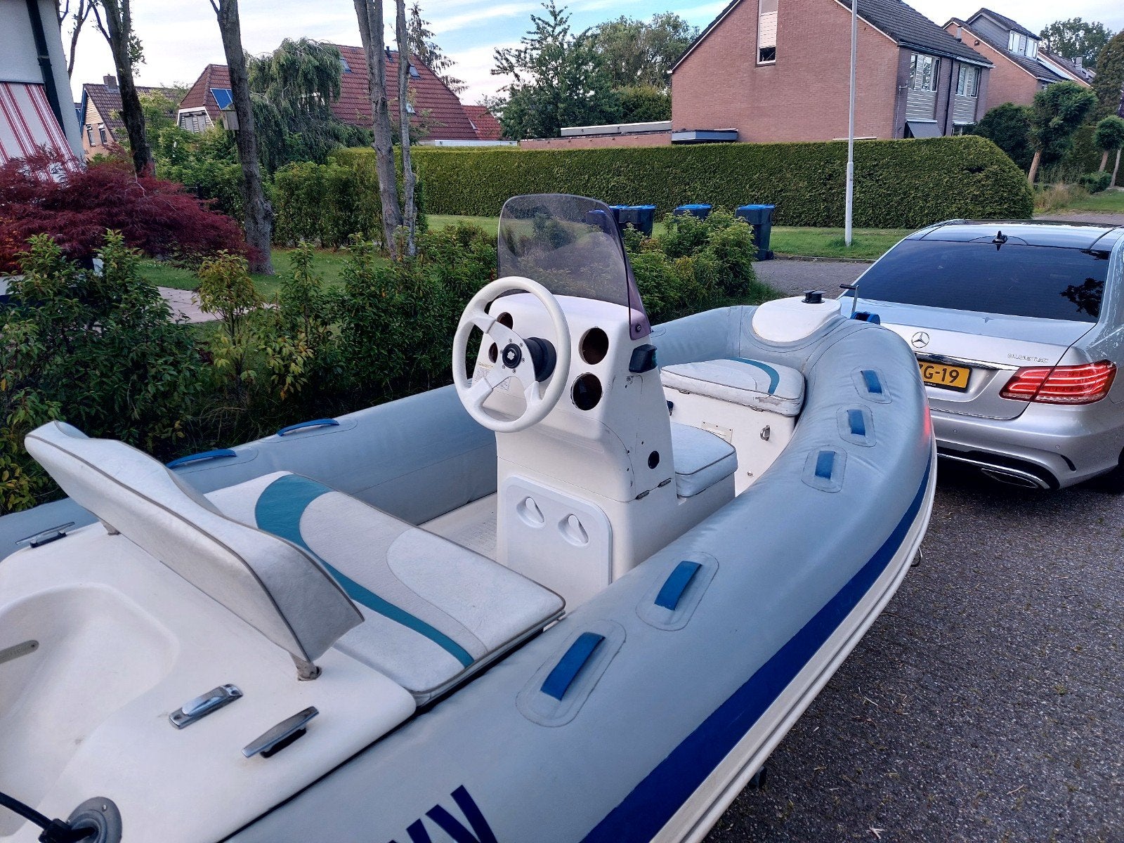 Rib grand gold line 380 met lekkage rubberboot console boot, Ophalen of Verzenden, Buitenboordmotor, Polyester/glasvezel, Grand