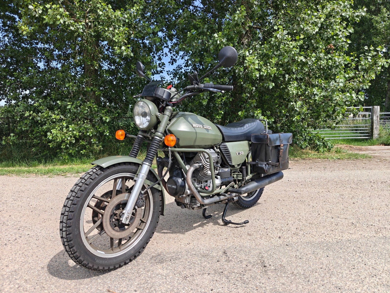 Moto Guzzi V50 NATO 1986, Motoren, Cardan-aandrijving, 2 cilinders, Occasion, Particulier