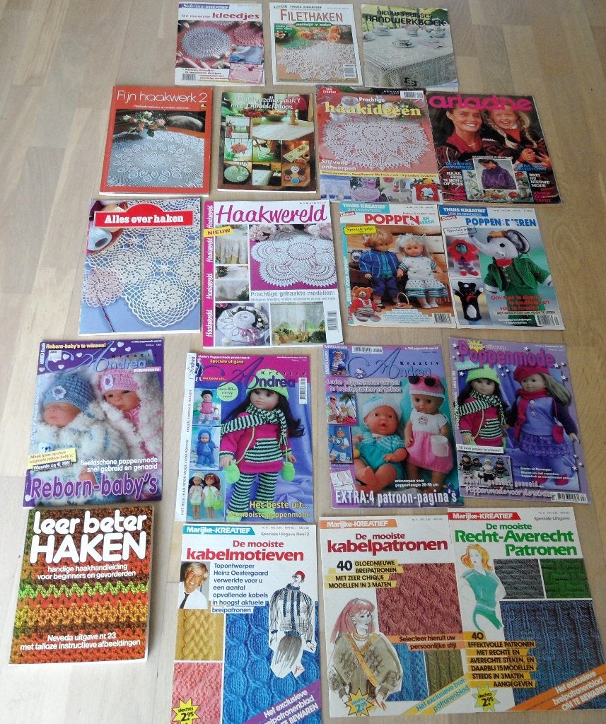 19 Haak Brei tijdschriften ,boeken zie foto's, Ophalen of Verzenden, Nieuw, Breien of Haken, Patroon of Boek