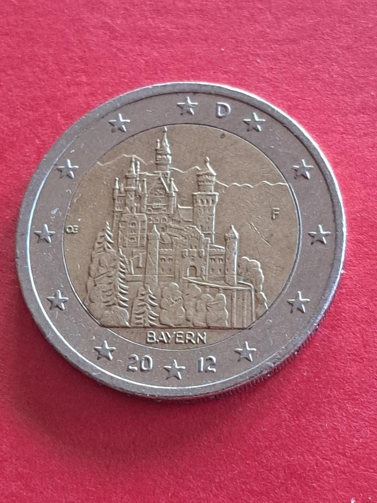 2012 F Duitsland 2 euro Bayern Stuttgart, Postzegels en Munten, Munten | Europa | Euromunten, Verzenden, Duitsland, 2 euro, Losse munt