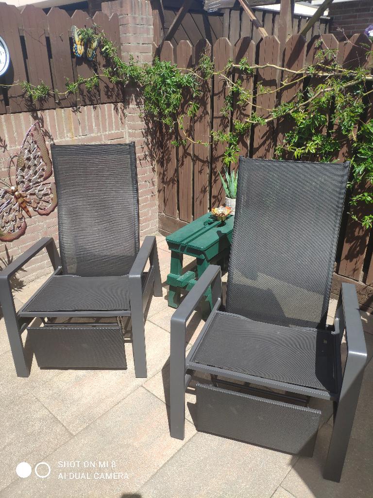 tuin stoelen, Ophalen, Zo goed als nieuw, Metaal, Verstelbaar