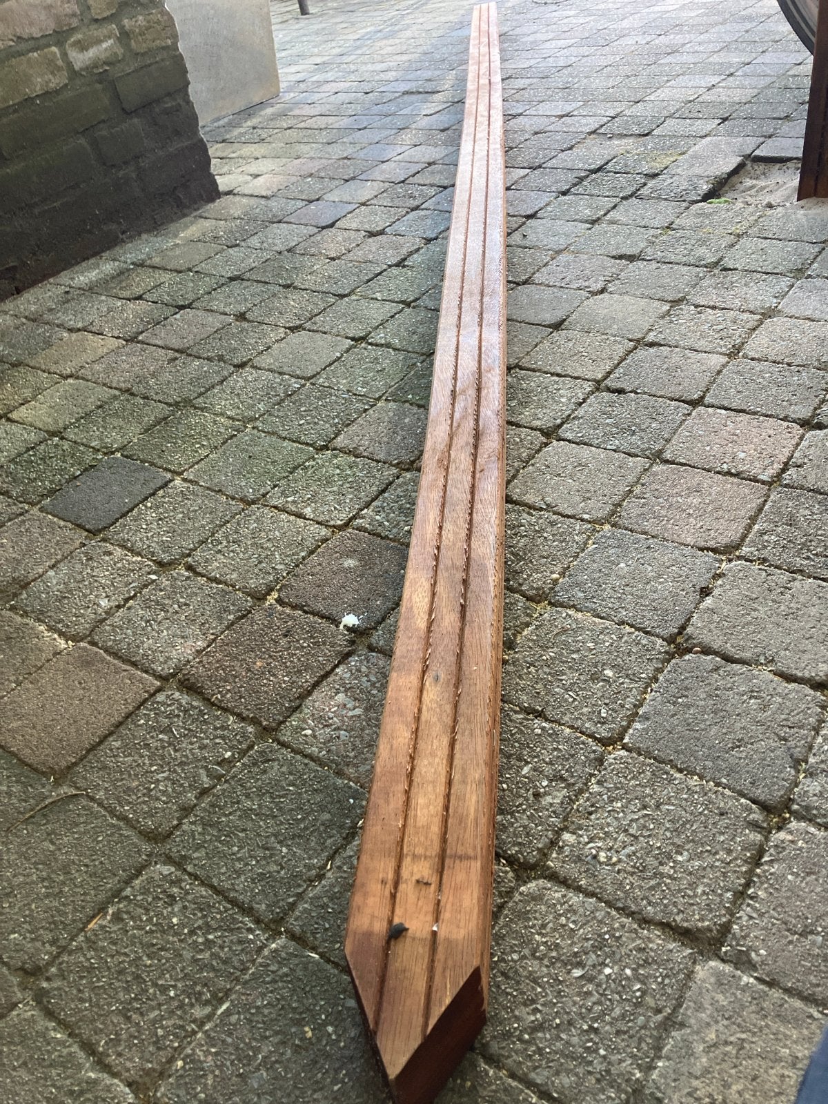 Houten paal, Azobe, punt geslepen 2,75, Ophalen, Palen, Nieuw, Hardhout