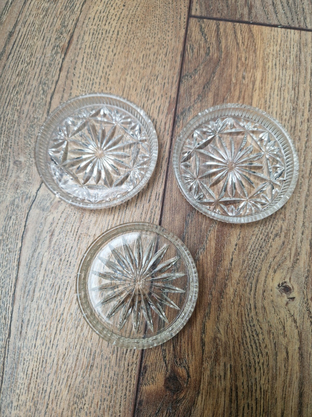 Kristalglazen onderzetters - set van 3, Ophalen