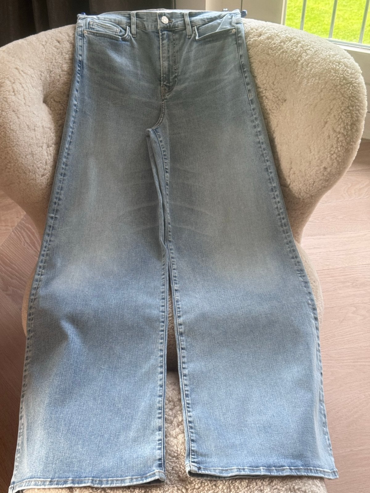 FRAME Le Palazzo Jeans wide leg  - Maat W29, Kleding | Dames, Verzenden, Zo goed als nieuw, Blauw, W28 - W29 (confectie 36)