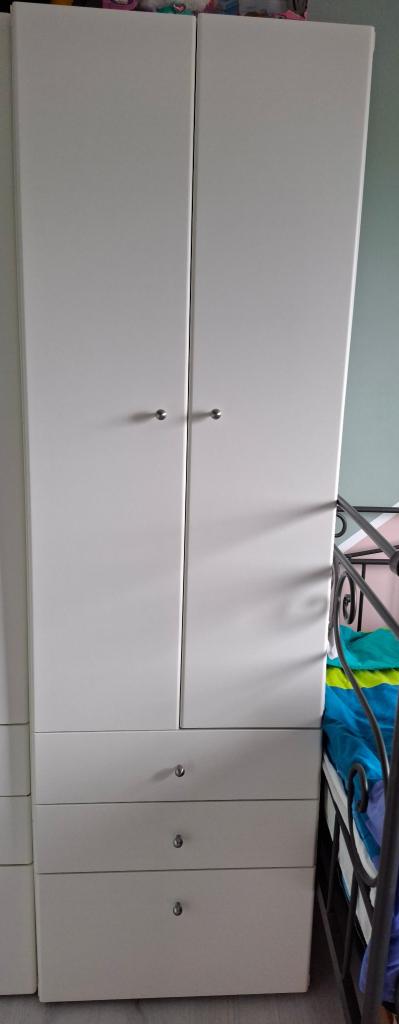 Witte Ikea Stuva kledingkast, Kinderen en Baby's, Kinderkamer | Commodes en Kasten, Gebruikt, 105 cm of meer, Minder dan 75 cm