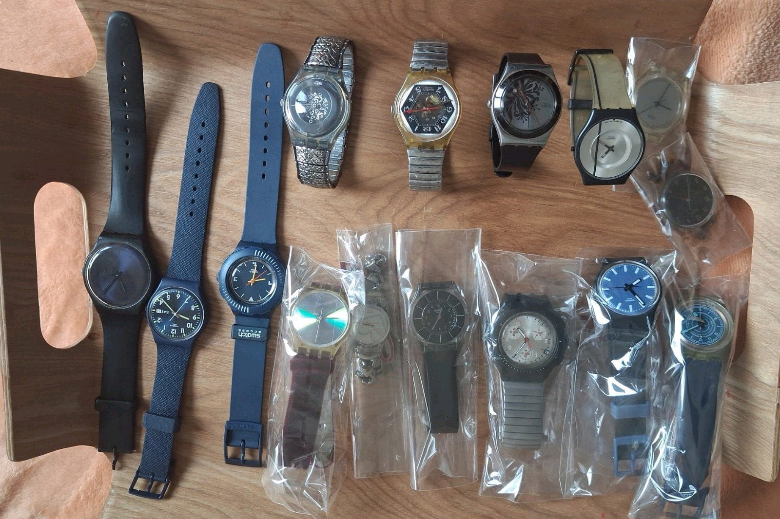 Grote Swatch horloge collectie - ook per stuk, Sieraden, Tassen en Uiterlijk, Horloges | Dames, Kunststof, Gebruikt, Polshorloge