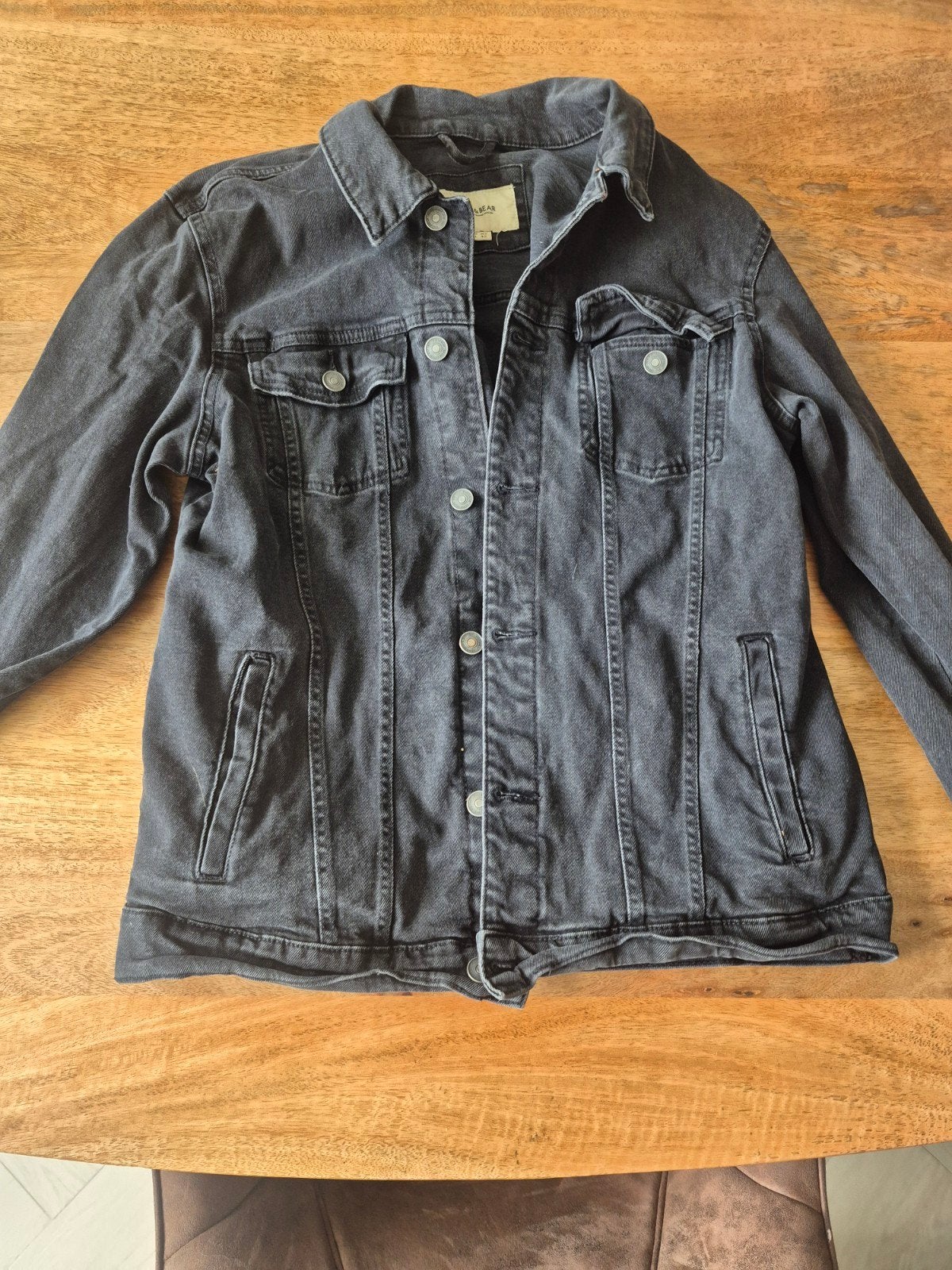Pull & Bear spijkerjas zwart - Maat XL, Zwart, Maat 56/58 (XL), Ophalen of Verzenden, Zo goed als nieuw
