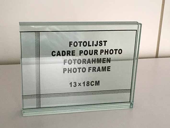 Dik Eenvoudig Glas fotolijst dubbelzijdig 13 x 18 cm - Nieuw, Met glas, Overige typen, Nieuw, Ophalen of Verzenden