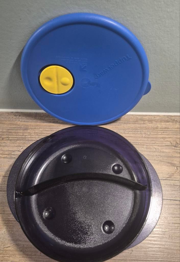 Tupperware magnetron bord / crystal plus, Huis en Inrichting, Ophalen of Verzenden, Zo goed als nieuw, Blauw, Schaal
