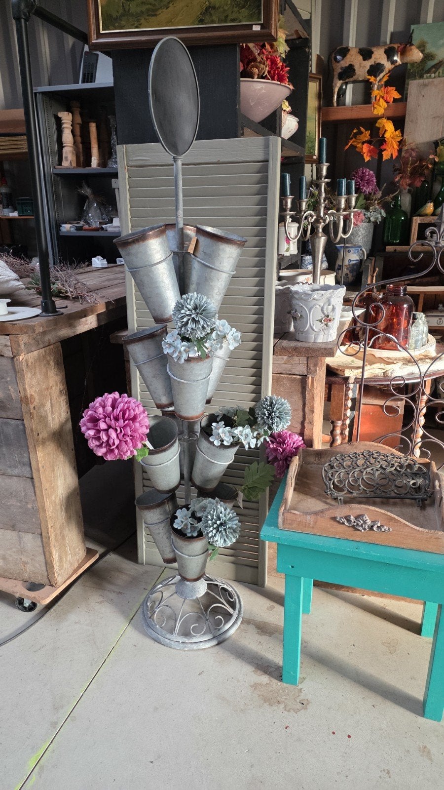 Clayre en Eef planten/ bloemenstandaard, Ophalen, Rond, Nieuw, Metaal