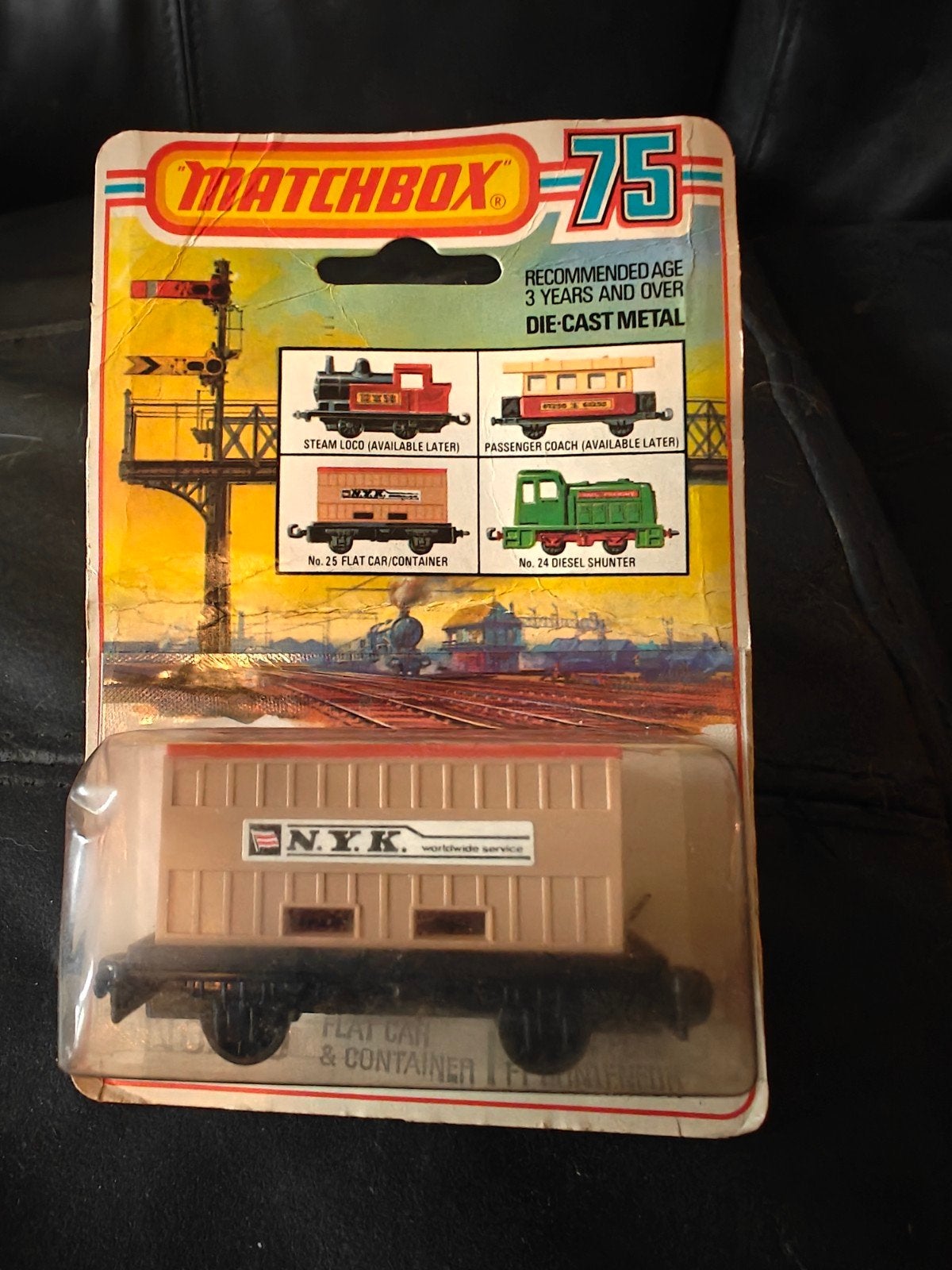 vintage Matchbox Superfast No. 25 Flat Car / Container uit c, Ophalen of Verzenden, Gebruikt, Auto, Matchbox