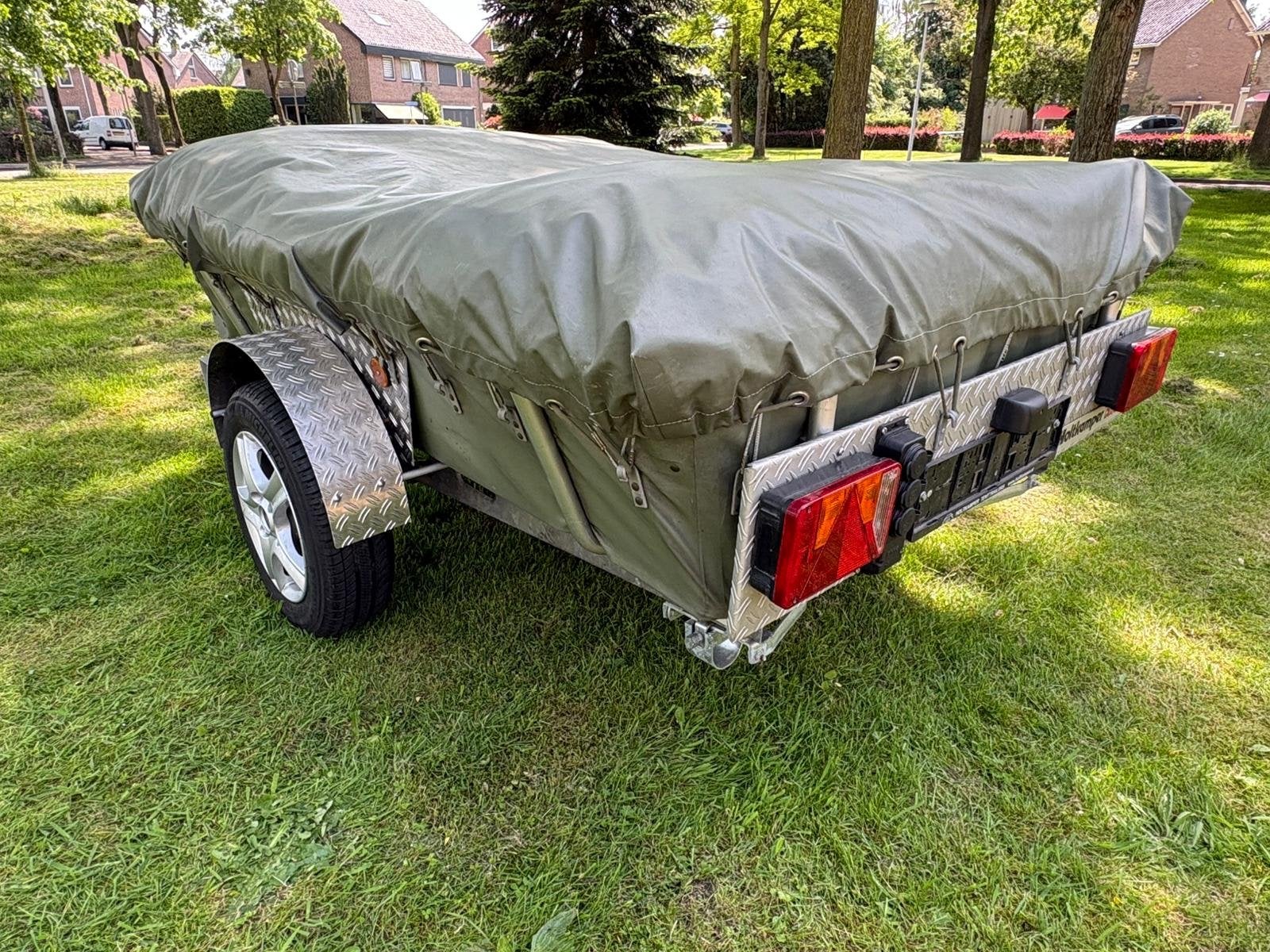 Holtkamper Cocoon M met achter uitbouw, Caravans en Kamperen, Ophalen, Groen, Holtkamper