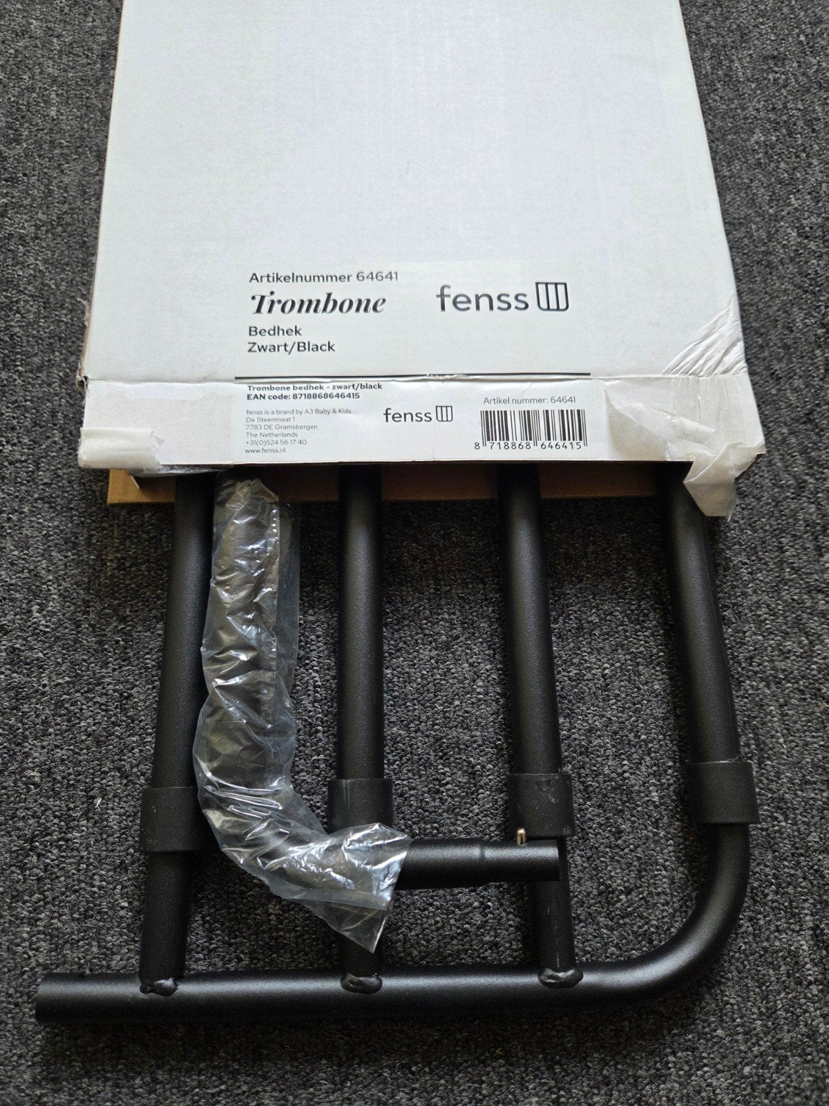 NIEUW: Fenss bedhek zwart, Ophalen, Nieuw