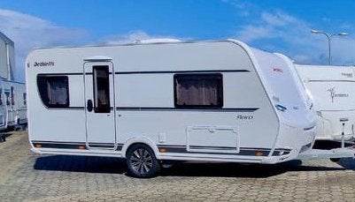 Dethleffs Aero 470 FR 2023 | E&P |Airco| Mover | 1e eigenaar, Omvormbare zithoek, Rondzit, Kachel, Particulier