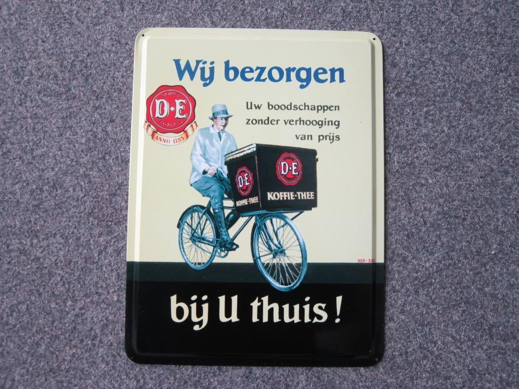 DOUWE EGBERTS BLIKKEN RECLAMEBORD, Verzamelen, Merken en Reclamevoorwerpen, Ophalen, Gebruikt, Reclamebord