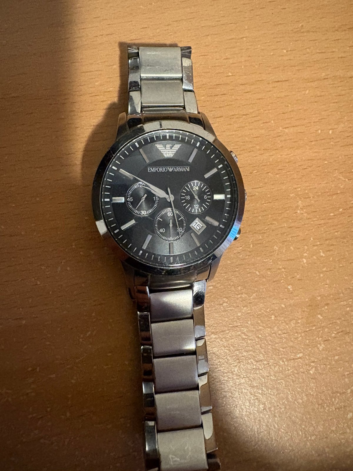 Emporio Armani horloge, Ophalen of Verzenden, Zo goed als nieuw, Staal, Overige merken