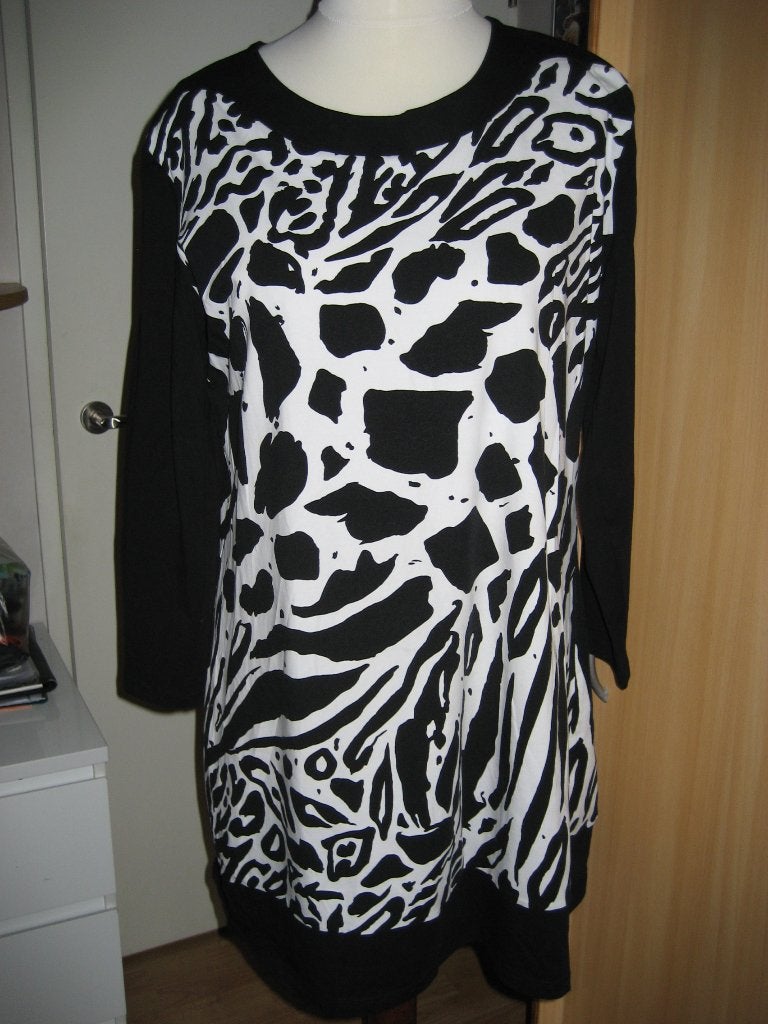 no secret jurk nieuw maat 46 katoen elasthan zwart wit, Kleding | Dames, Zwart, Maat 46/48 (XL) of groter, Nieuw, No secret