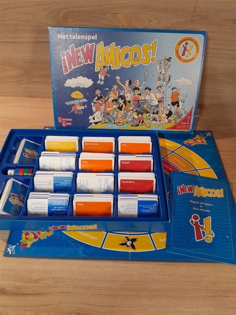 New Amigos - Het talenspel - Italiaans - Nederlands - s5872, Hobby en Vrije tijd, Gezelschapsspellen | Bordspellen, Verzenden