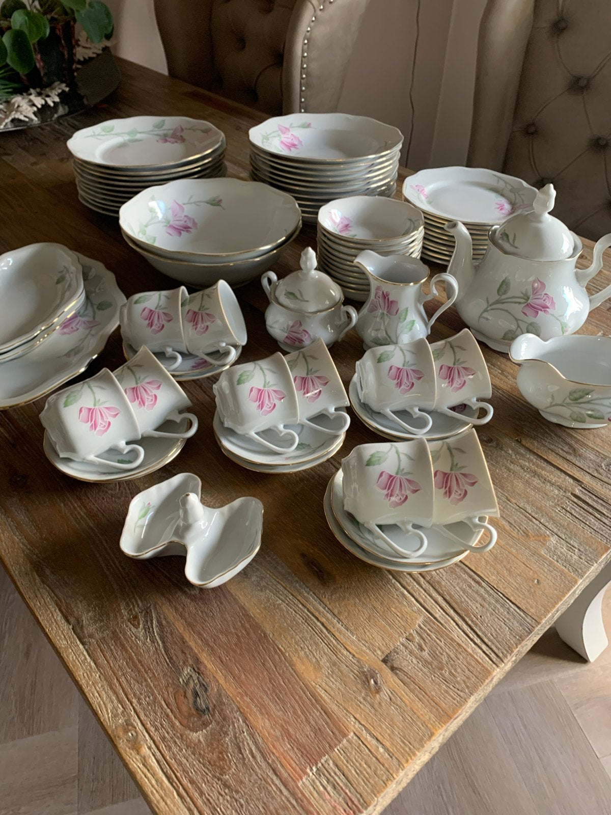 Compleet Eet- en Theeservies voor 10 Personen, Ophalen, Klassiek, Zo goed als nieuw, Porselein