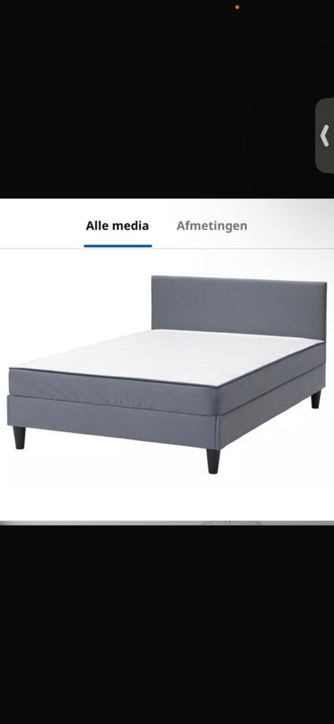 Ikea Sabovik boxspring, Ophalen, Zo goed als nieuw, Tweepersoons, 140 cm