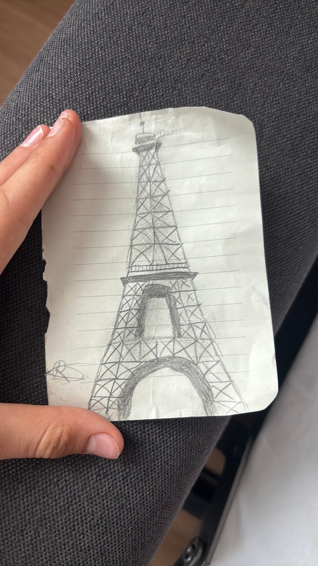 Tekening van parijs, Ophalen of Verzenden, Zo goed als nieuw