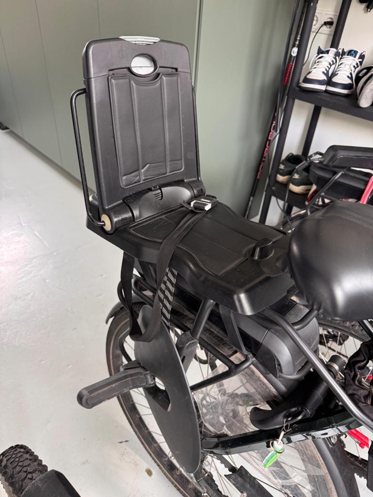 Bobike achterzitje Classic Junior Plus (tot 35kg), Fietsen en Brommers, Fietsaccessoires | Fietsstoeltjes, Gebruikt, Achterzitje