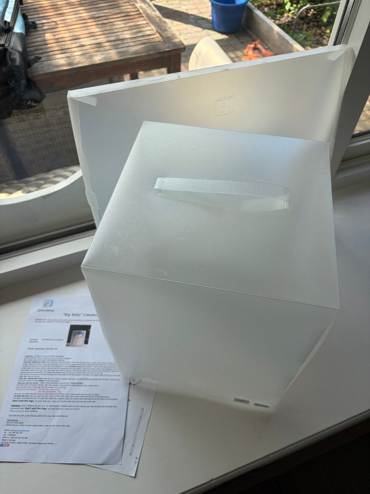 Taartdoos ChocoPatiss 24x24x34 - Big Baby Cakebox, Ophalen of Verzenden, Zo goed als nieuw, Taarten, Overige typen