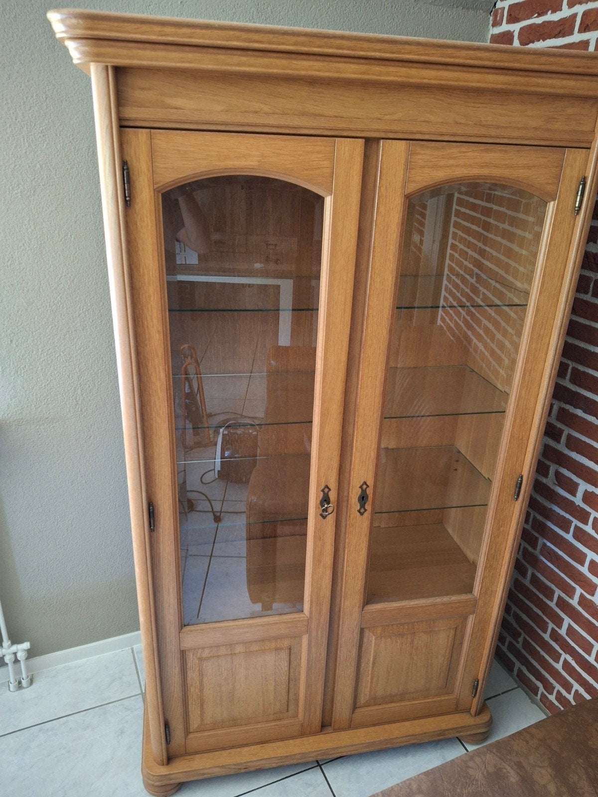 vitrine kast met licht, Ophalen, 50 tot 100 cm, Zo goed als nieuw, 150 tot 200 cm