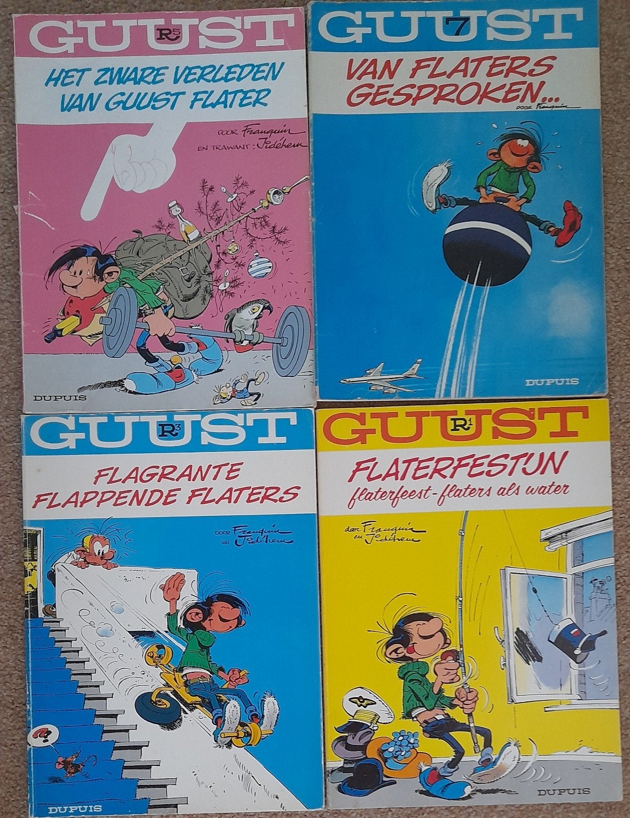 Robbedoes en Kwabbernoot, Guust Flater, Natasja, Agent 327, Boeken, Stripboeken, Meerdere stripboeken, Ophalen of Verzenden, Gelezen