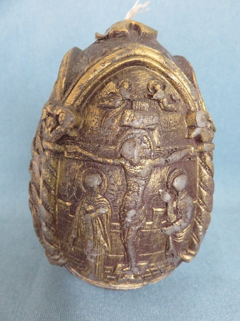 Neo Gotische kaars met religieuze afbeeldingen – ca. 1900, Ophalen of Verzenden