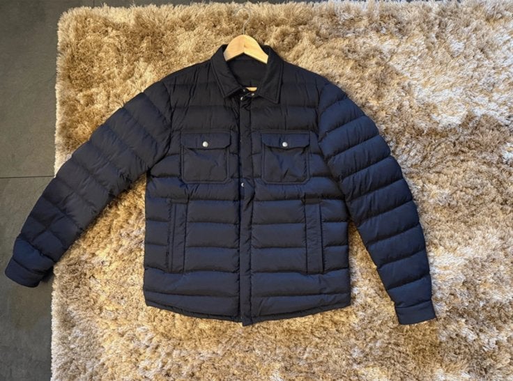 Moncler heren jas maat 3 zgan, Ophalen of Verzenden, Zo goed als nieuw, Maat 52/54 (L), Blauw